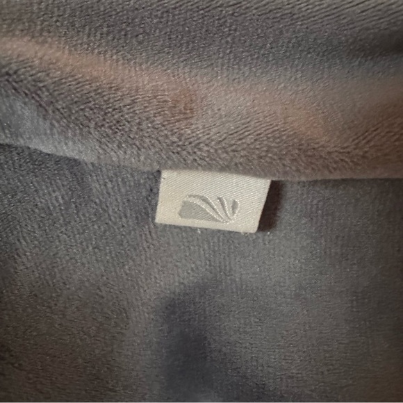 Navy Blue Soft Velour Pullover Athleisure Drawstring Hoodie Women’s Size L - Picture 8 of 9